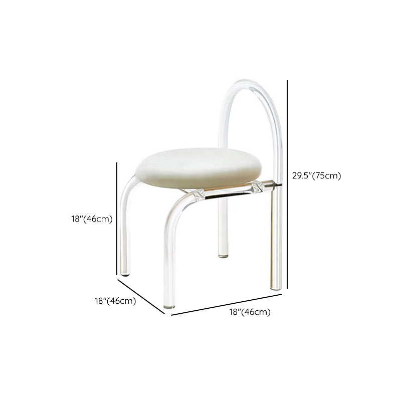 Contemporary Style 1/2/7 Pieces Dining Chairs Set Rectangle Stone Furniture in White