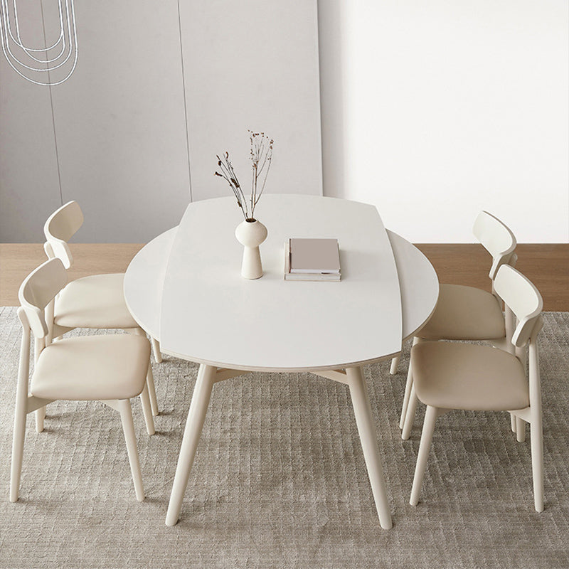 Modern 1/4/5/7 Pieces Dining Set Rectangle Stone Collapsible Dining Table for Dining Room