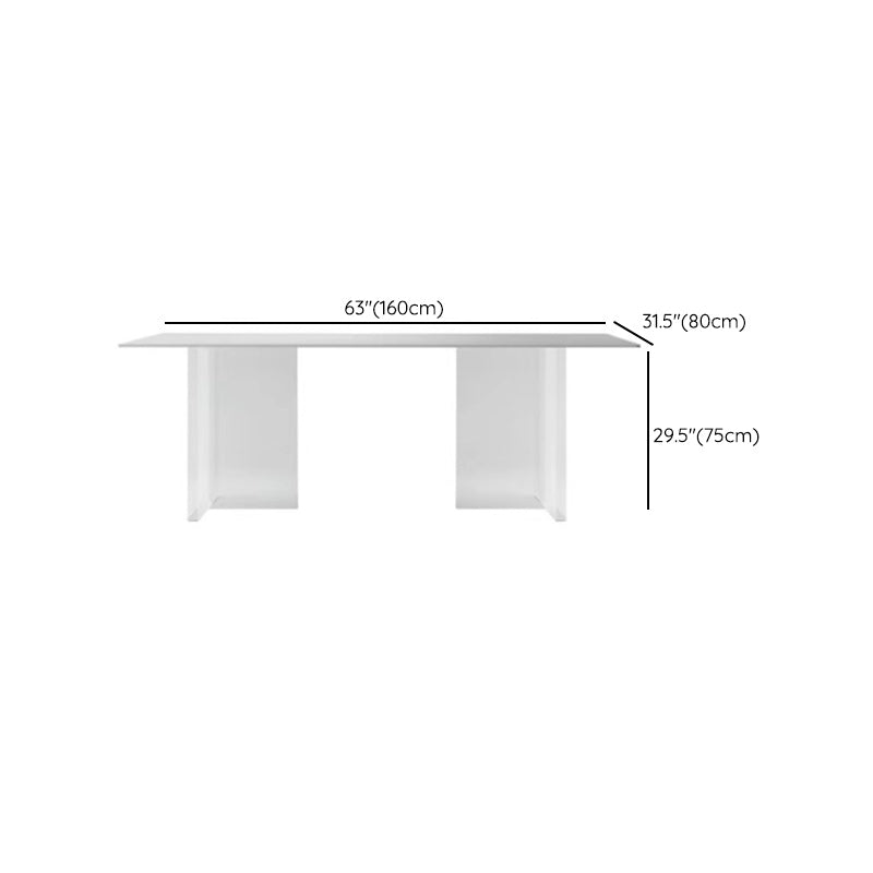 Modern 1/7 Pieces Dining Set Stone Rectangle Dining Table for Kitchen