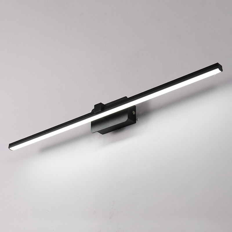 Luce di vanità lineare in bianco/nero Modernista 16 "/19.5" W Light Aibici per pareti in alluminio LED in luce calda/bianca