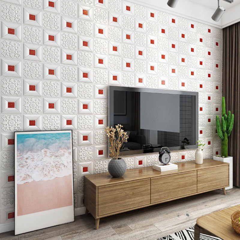 Modern Wall Paneling Foam 3D Embossed Peel and Stick Wall Panel