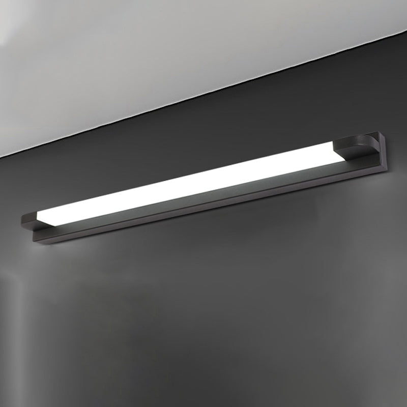 18"/21.5" Wide Slim Vanity Lighting Modern Style Metal Warm/White Lighting LED Black/White Sconce Light for Bathroom