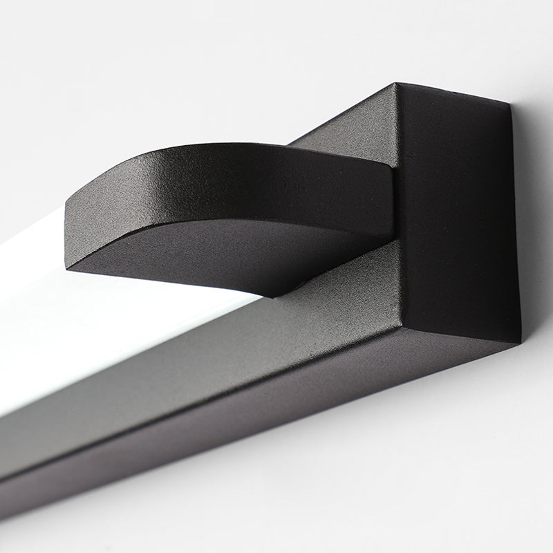 18"/21.5" Wide Slim Vanity Lighting Modern Style Metal Warm/White Lighting LED Black/White Sconce Light for Bathroom