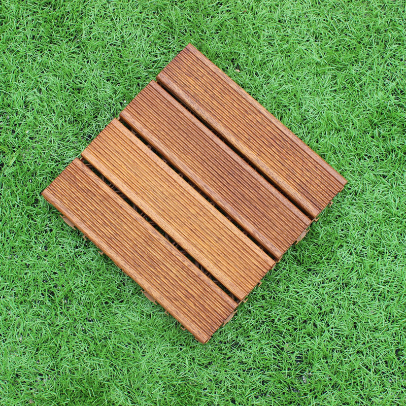 Tradition Teak Floor Tile Water Resistant Click Lock Wooden Floor for Living Room