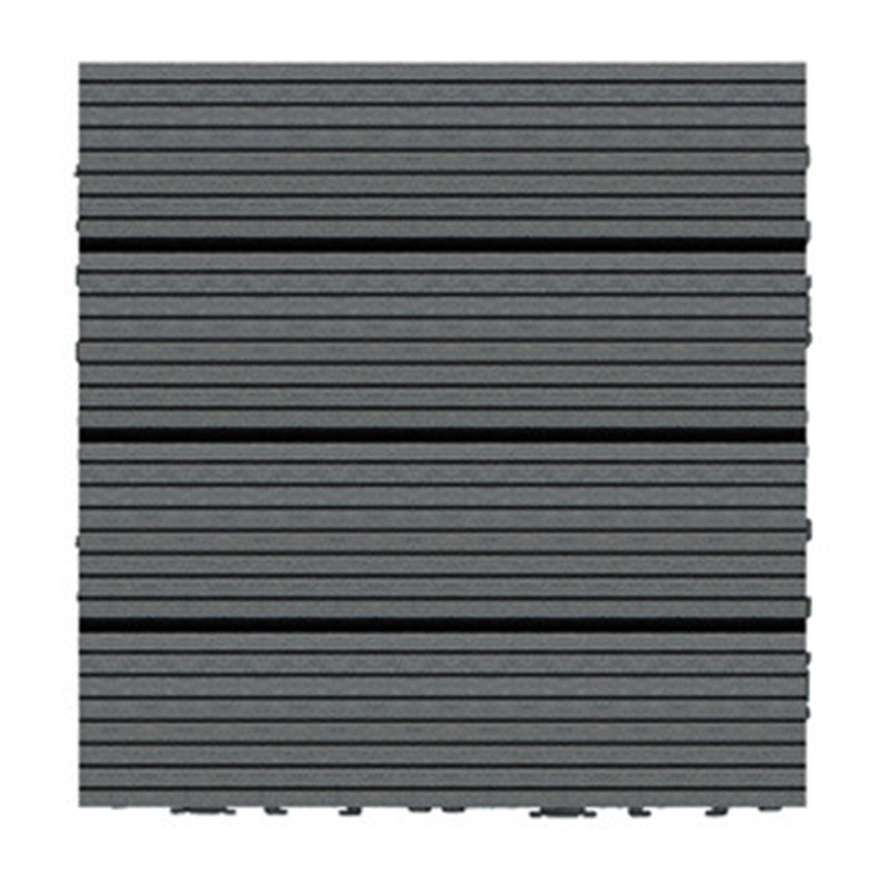 Wire Brushed Wood Floor Tile Click Lock Engineered Wood for Patio Garden
