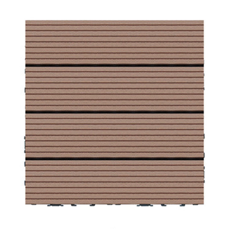 Wire Brushed Wood Floor Tile Click Lock Engineered Wood for Patio Garden