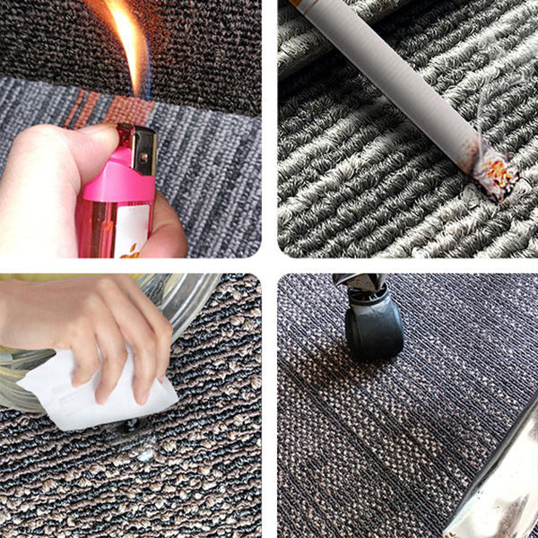 Carpet Tile Non-Skid Fade Resistant Geometry Self-Stick Carpet Tiles Bedroom