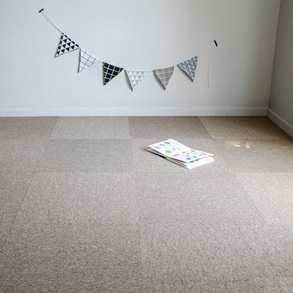 Carpet Tile Non-Skid Fade Resistant Solid Color Self Peel and Stick Carpet Tiles Bedroom