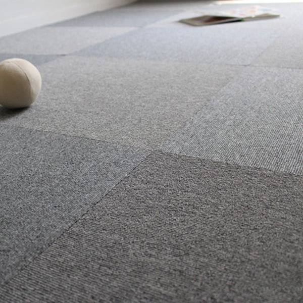 Carpet Tile Non-Skid Fade Resistant Solid Color Self Peel and Stick Carpet Tiles Bedroom