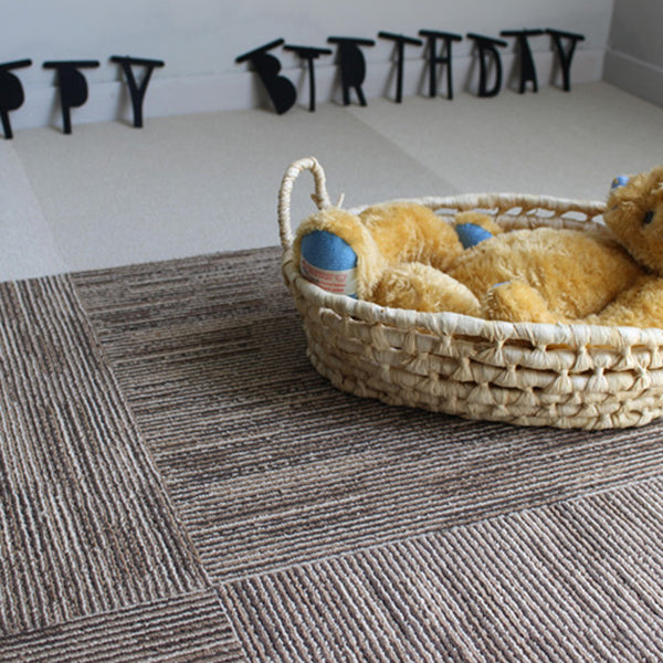 Carpet Tile Non-Skid Fade Resistant Solid Color Self Peel and Stick Carpet Tiles Bedroom