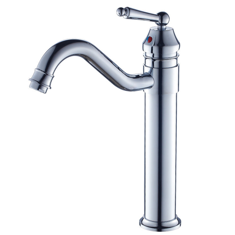 Lever Handle Basin Lavatory Faucet Farmhouse Circular Bathroom Faucet