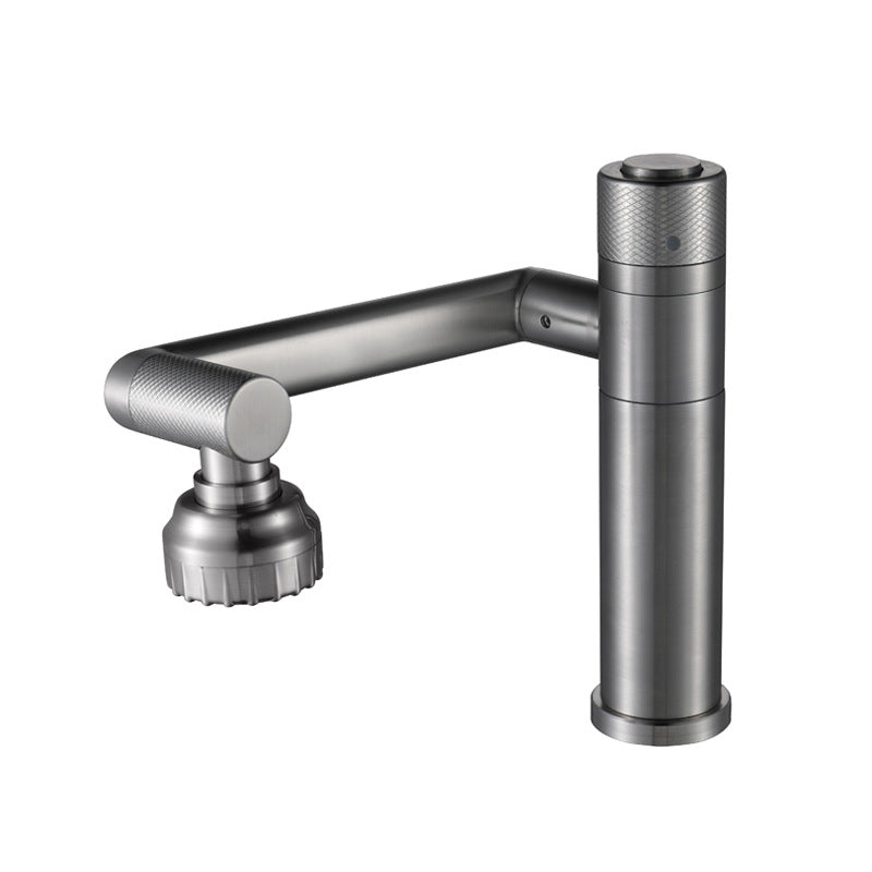 Modern Vessel Faucet Stainless Steel Single Handle Bendable Vessel Faucet