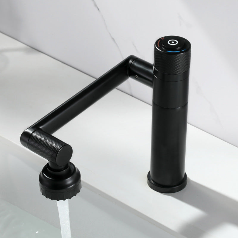 Modern Vessel Faucet Stainless Steel Single Handle Bendable Vessel Faucet