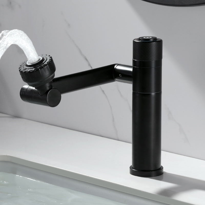 Modern Vessel Faucet Stainless Steel Single Handle Bendable Vessel Faucet