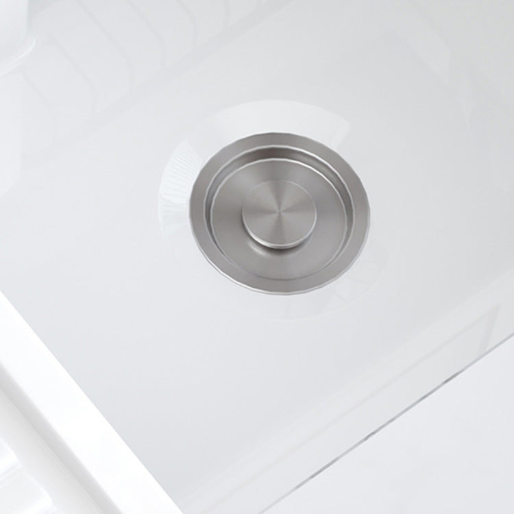 Modern Bathroom Sink Porcelain Rectangular Undermount Bathroom Sink with Pop-Up Drain