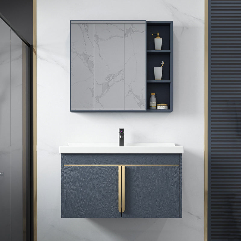 Contemporary Wall Mount Bath Vanity Mirror Cabinet Vanity Cabinet with Storage Shelving