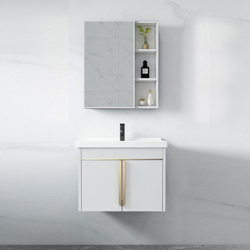 Contemporary Wall Mount Bath Vanity Mirror Cabinet Vanity Cabinet with Storage Shelving