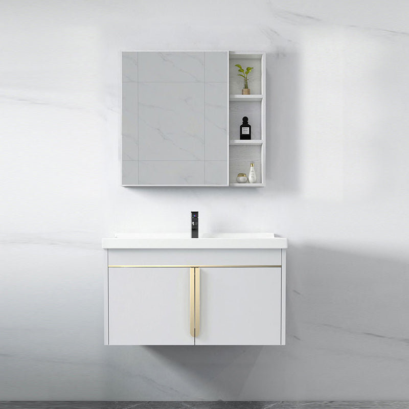 Contemporary Wall Mount Bath Vanity Mirror Cabinet Vanity Cabinet with Storage Shelving