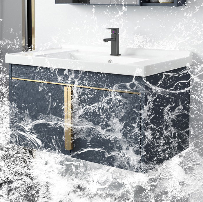 Contemporary Wall Mount Bath Vanity Mirror Cabinet Vanity Cabinet with Storage Shelving