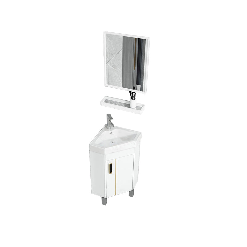Contemporary Sink Vanity Triangular Wall Mounted Corner Bath Vanity