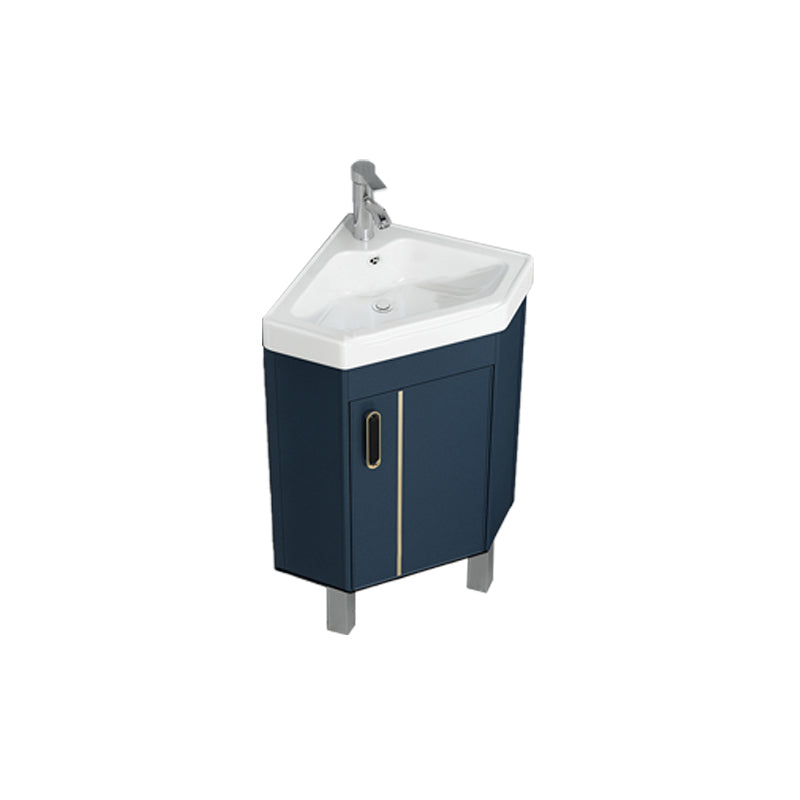 Contemporary Sink Vanity Triangular Wall Mounted Corner Bath Vanity