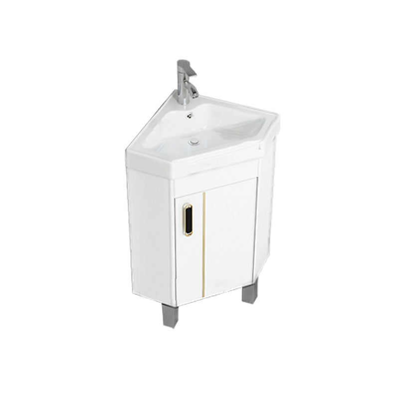 Contemporary Sink Vanity Triangular Wall Mounted Corner Bath Vanity