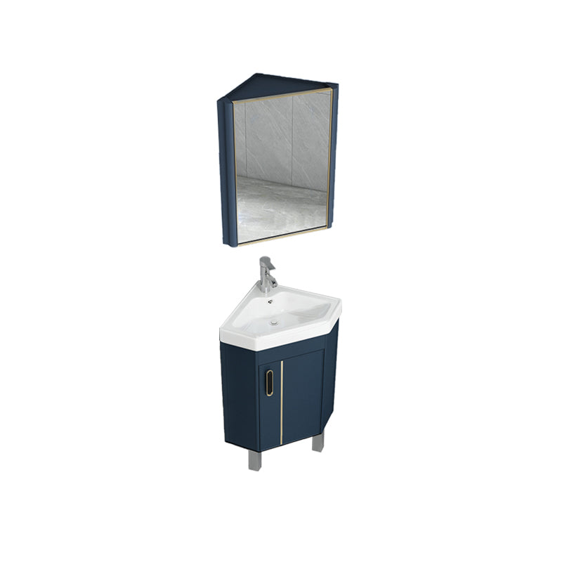Contemporary Sink Vanity Triangular Wall Mounted Corner Bath Vanity