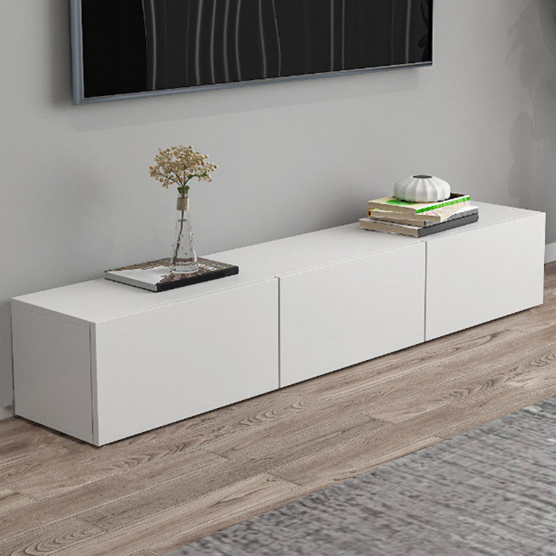 Scandinavian Enclosed Storage TV Media Console Wood Stand Console for Living Room