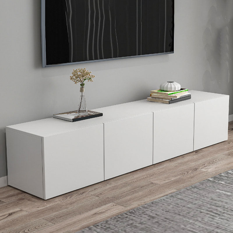 Scandinavian Enclosed Storage TV Media Console Wood Stand Console for Living Room