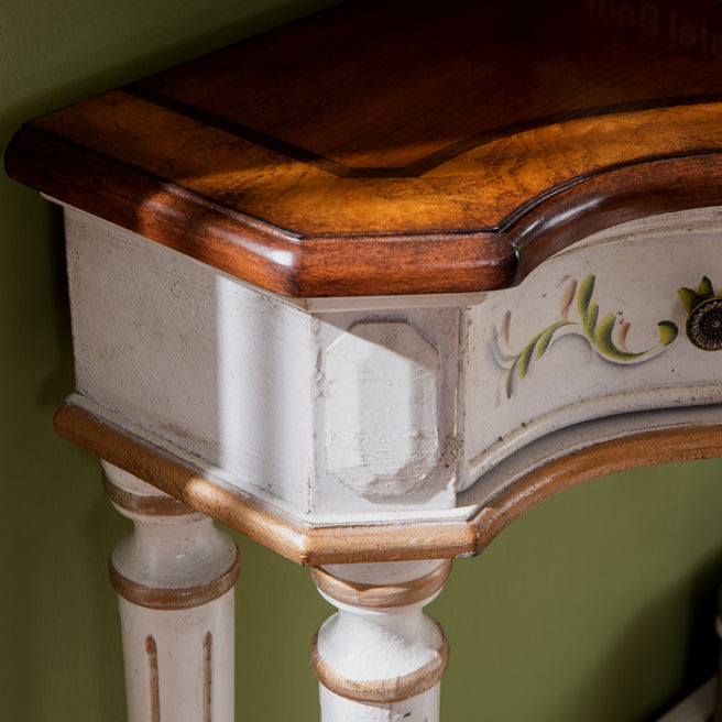 Victoria Wood Accent Table Free Form Sofa Console Table for Hall