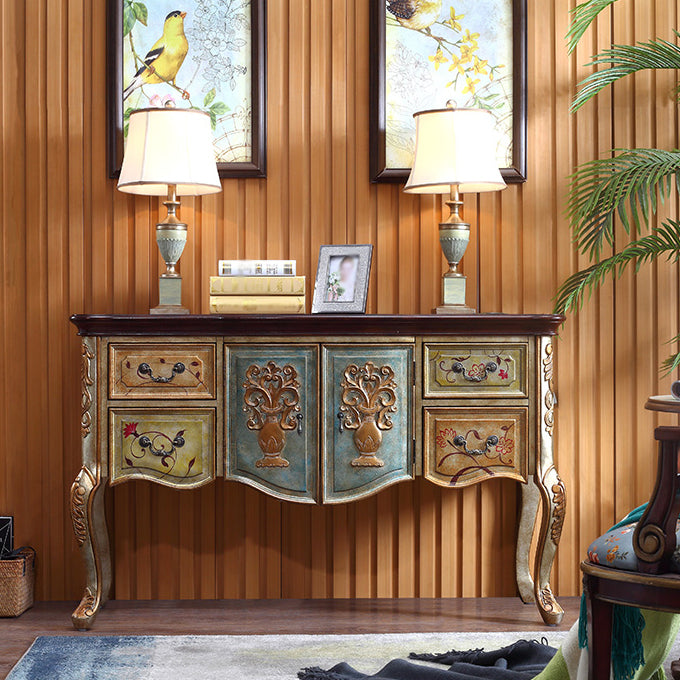 Victoria Wooden Accent Table Free Form Console Sofa Table for Hall