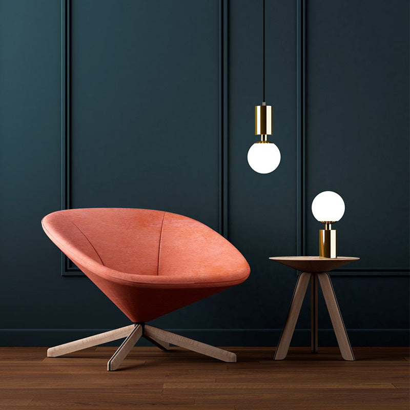 Sphère en verre laite