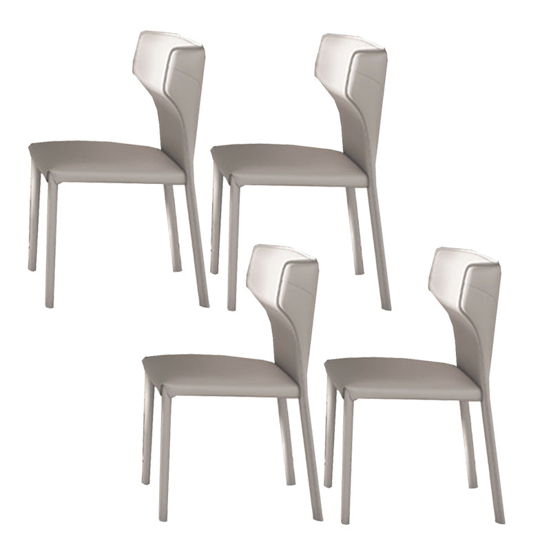 Contemporary Style 1/3/4/6/7/8 Pieces Dining Chairs Set Rectangle Stone Furniture in Gray