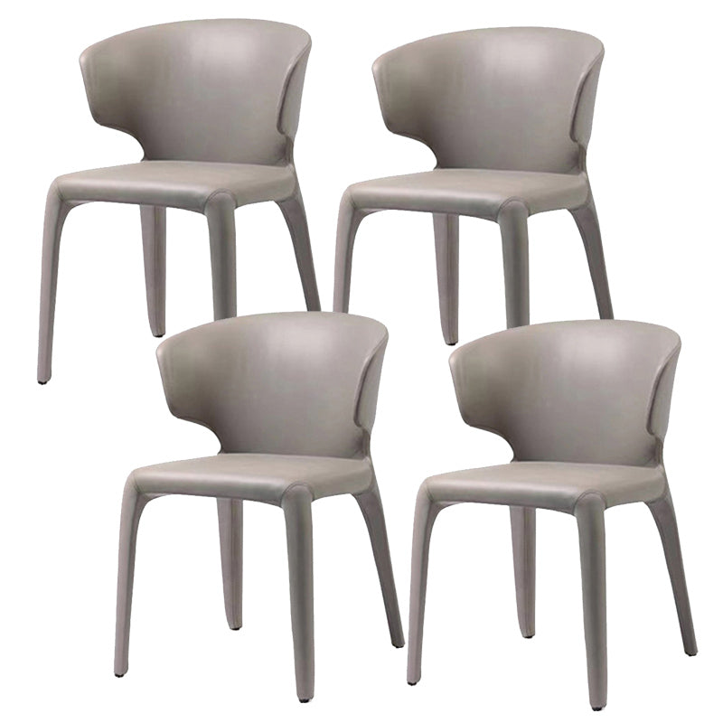 Contemporary Style 1/3/4/6/7/8 Pieces Dining Chairs Set Rectangle Stone Furniture in Gray