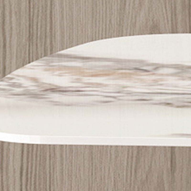 Contemporary Style 1/3/4/6/7/8 Pieces Dining Chairs Set Rectangle Stone Furniture in Gray