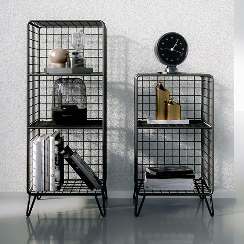 Closed Back Standard Bookshelf Metal Shelves Included Bookcase