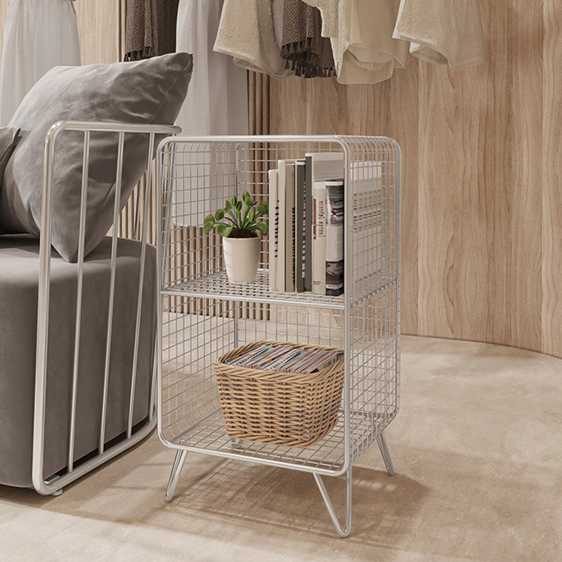 Metal Closed Back Standard Bookshelf Modern Style Bookcase with Shelves