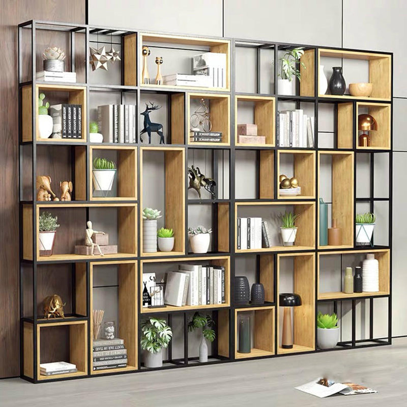Natural Standard Bookcase Industrial Wooden Open Back Bookshelf