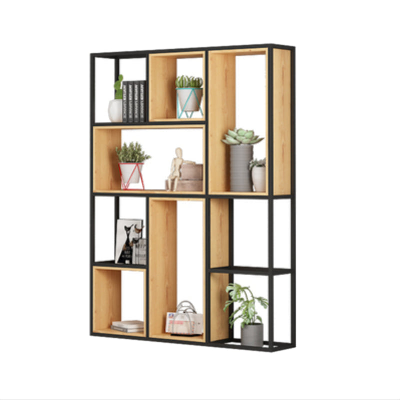 Natural Standard Bookcase Industrial Wooden Open Back Bookshelf