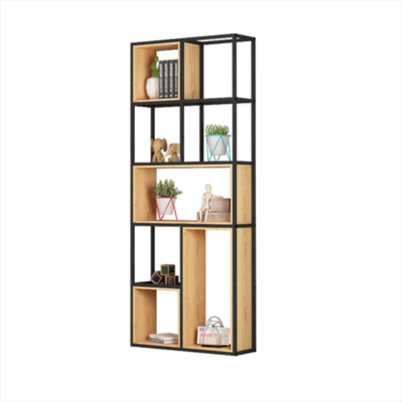 Natural Standard Bookcase Industrial Wooden Open Back Bookshelf