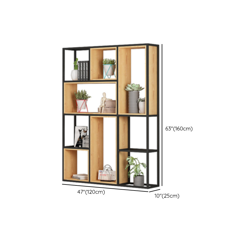 Natural Standard Bookcase Industrial Wooden Open Back Bookshelf