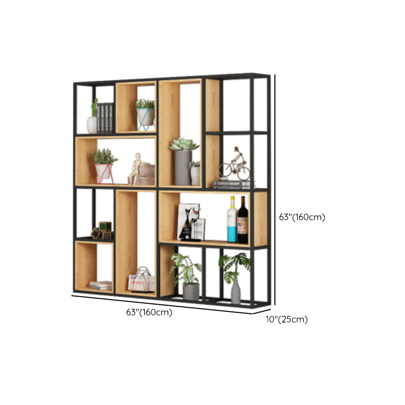 Natural Standard Bookcase Industrial Wooden Open Back Bookshelf