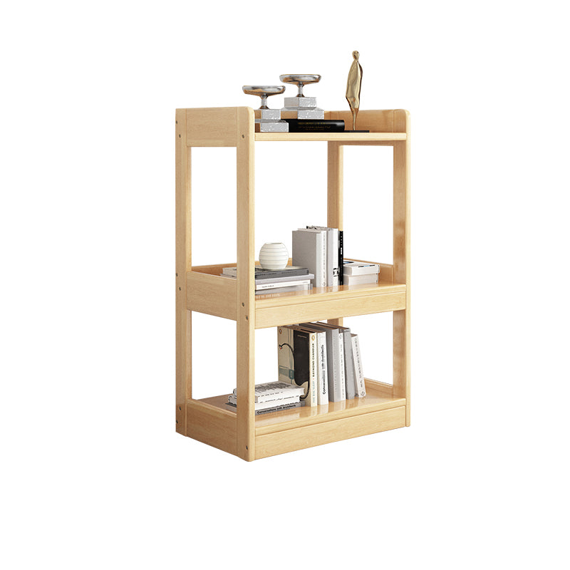 Modern Open Back Standard Bookshelf Wooden Bookcase With Shelves