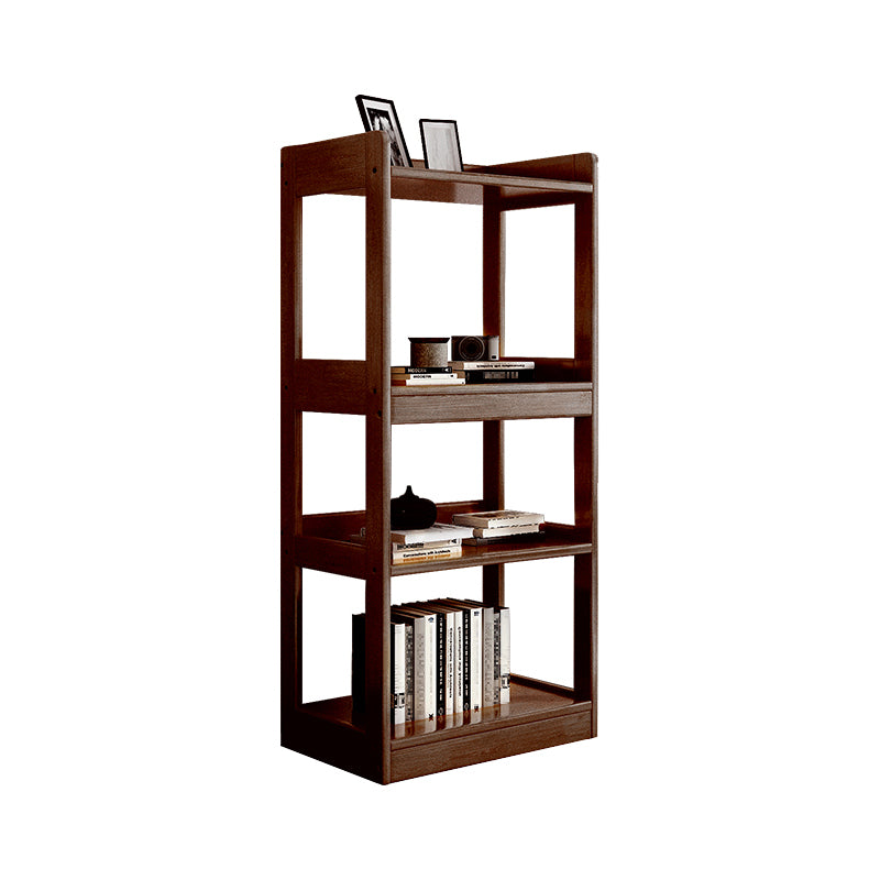Modern Open Back Standard Bookshelf Wooden Bookcase With Shelves