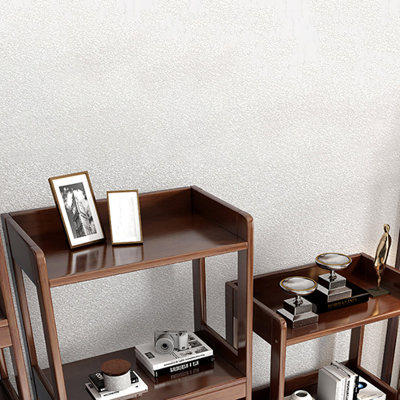 Modern Open Back Standard Bookshelf Wooden Bookcase With Shelves