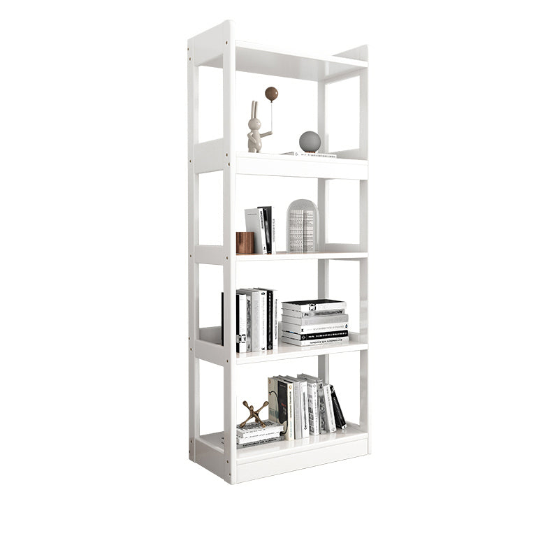 Modern Open Back Standard Bookshelf Wooden Bookcase With Shelves