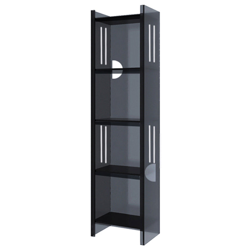 Modern Style Closed Back Bookshelf Standard Acrylic Bookcase with Rectangular Shelves