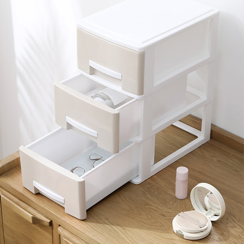 Drawers Filing Cabinet Plastic Vertical File Cabinet for Home and Office