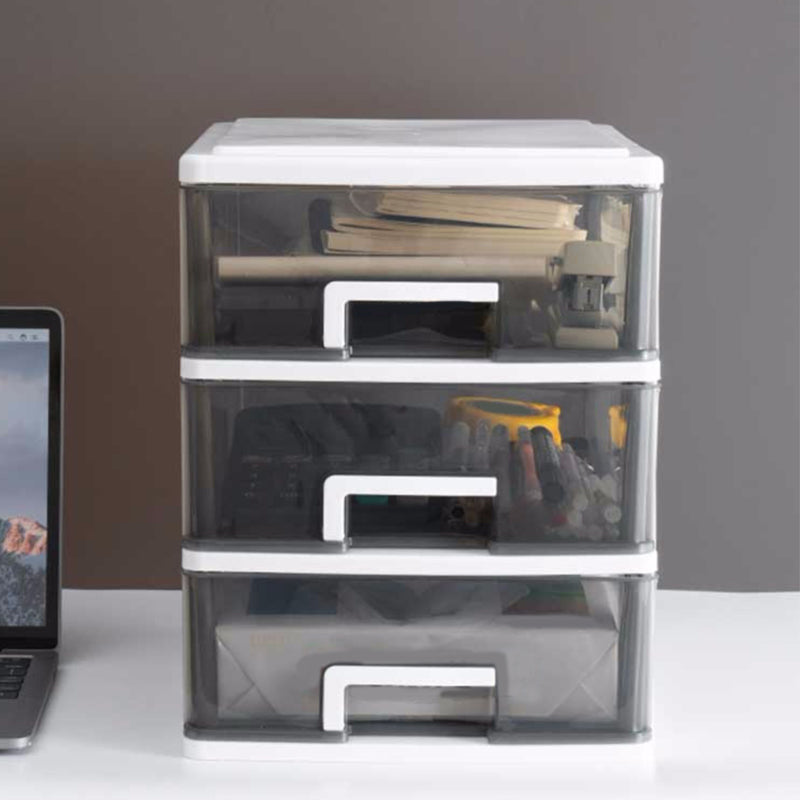 Transparent File Cabinet Vertical Modern Plastic Filing Cabinet for Home Office