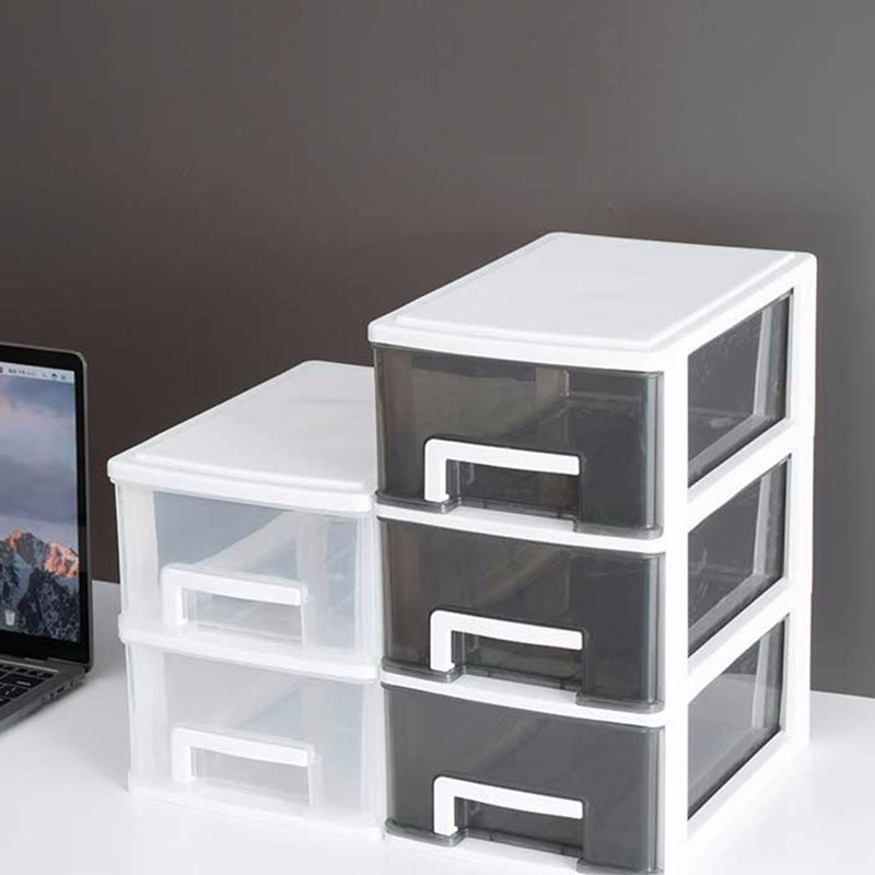 Transparent File Cabinet Vertical Modern Plastic Filing Cabinet for Home Office